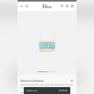 Dior Cream and Blue Skirt Set